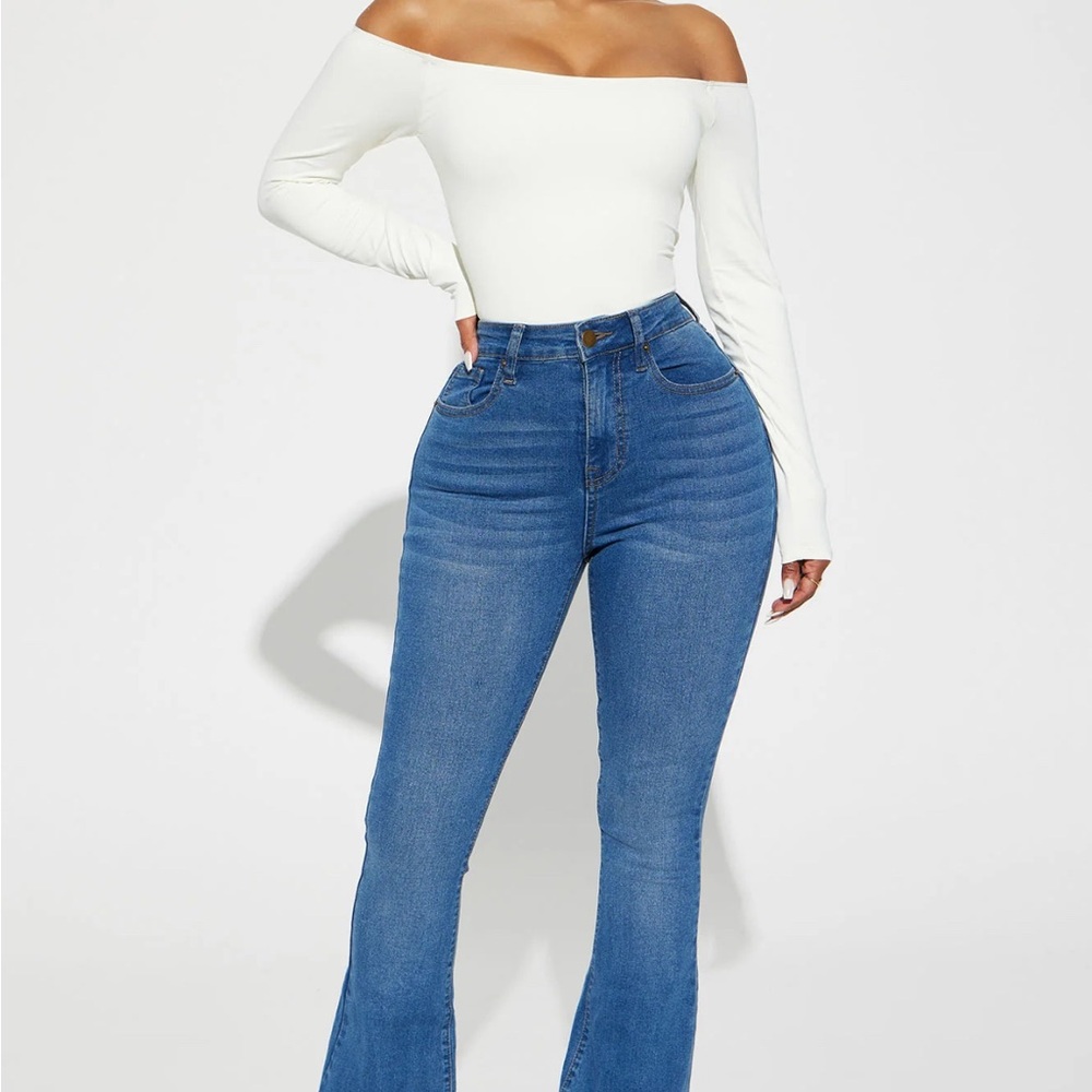 Tucson High Rise Stretch Flare Jeans - Medium Wash